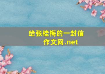 给张桂梅的一封信 作文网.net